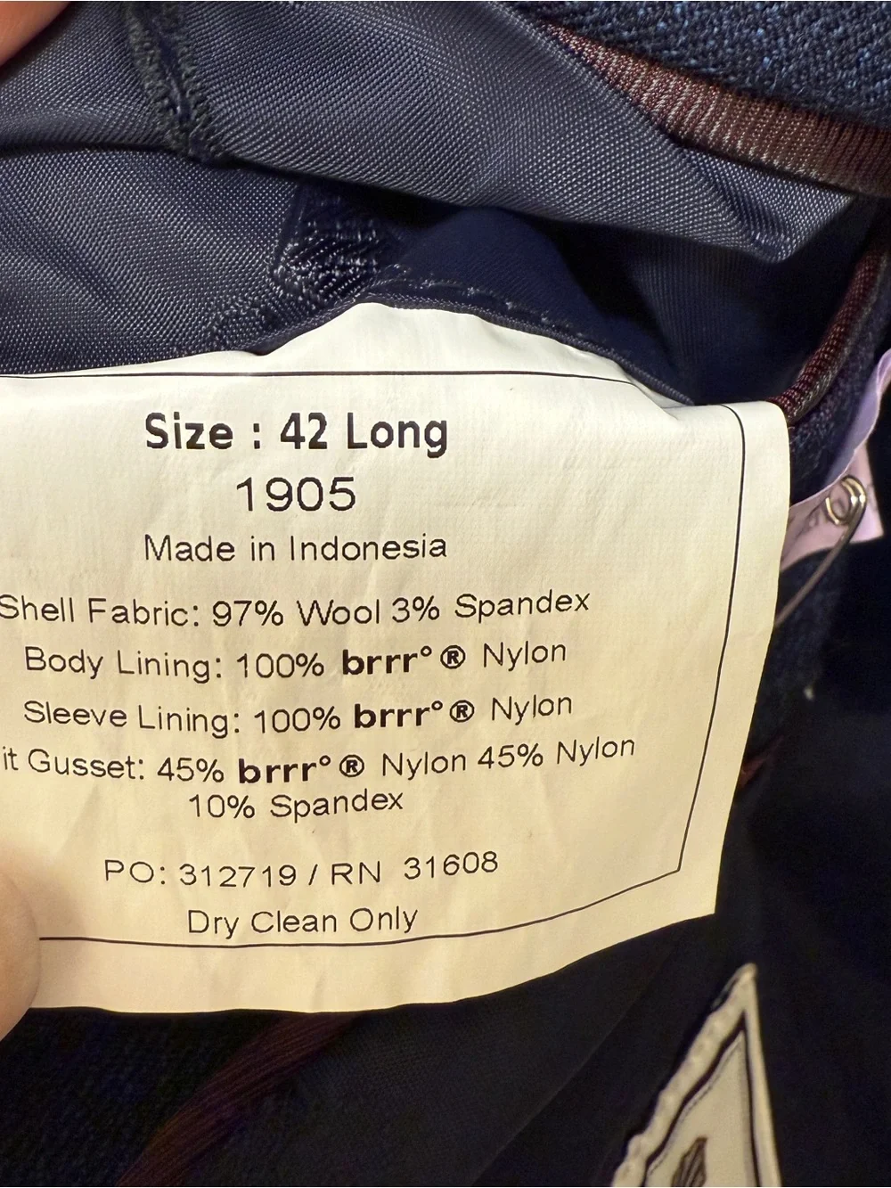 Jos A Bank brrr Comfort Glen Plaid Navy Blue Sport Coat 42L Blazer Tailored Fit